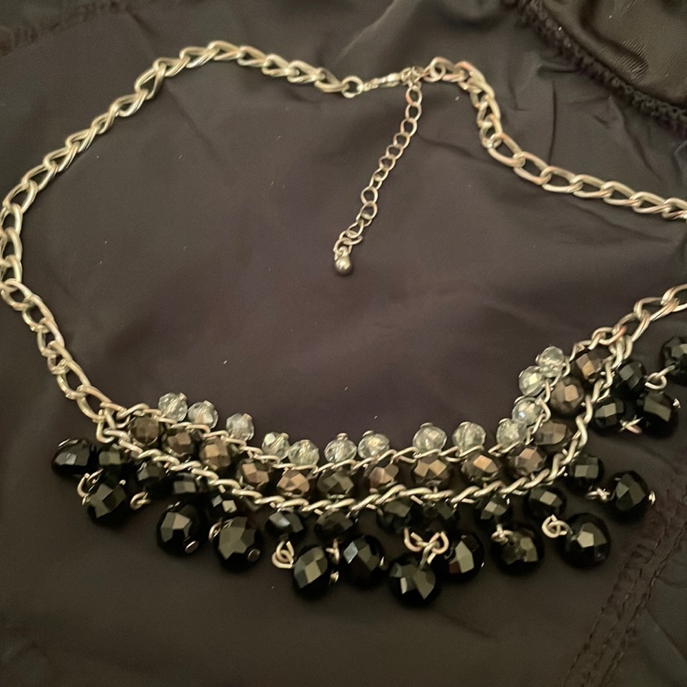 Black Beaded Necklace